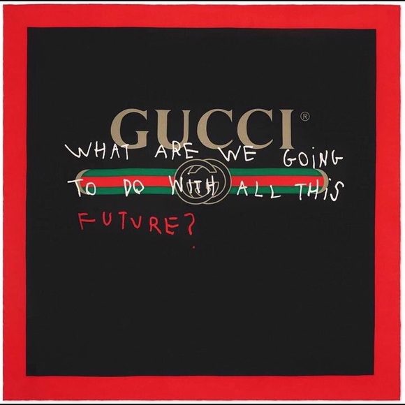 🔥GUCCI- NWT COCO CAPITÁN LOGO SILK SCARF - Picture 3 of 8
